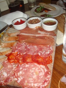 Italian meats platter at Tria.
