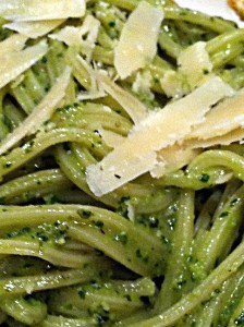 Spaghetti with Basil Pesto